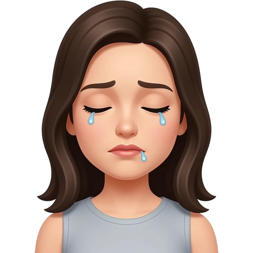 Mujer,cansada,exausta, con los ojos cerrados emoji