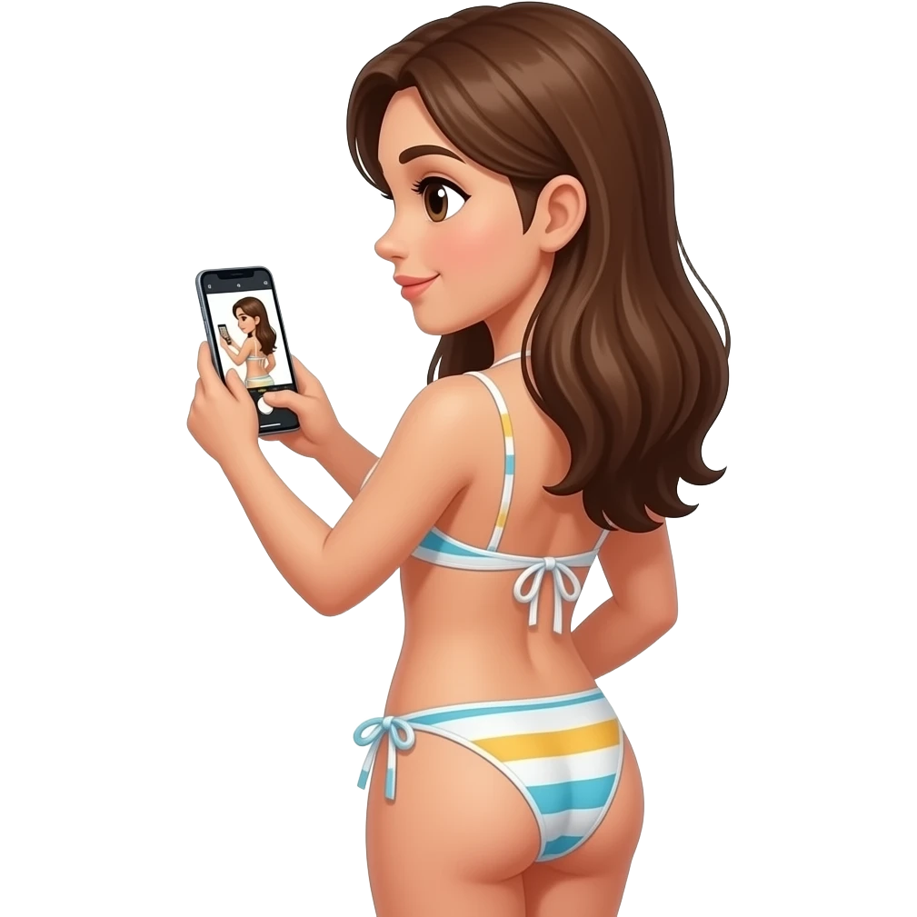 women slut with biquini with iphone send pic of behind with head in front emoji
