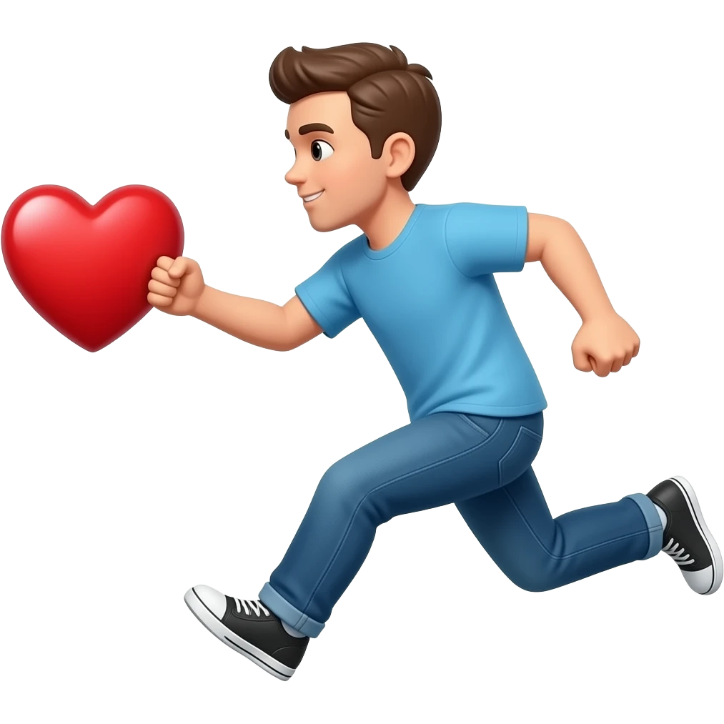 Snatch heart and run emoji emoji