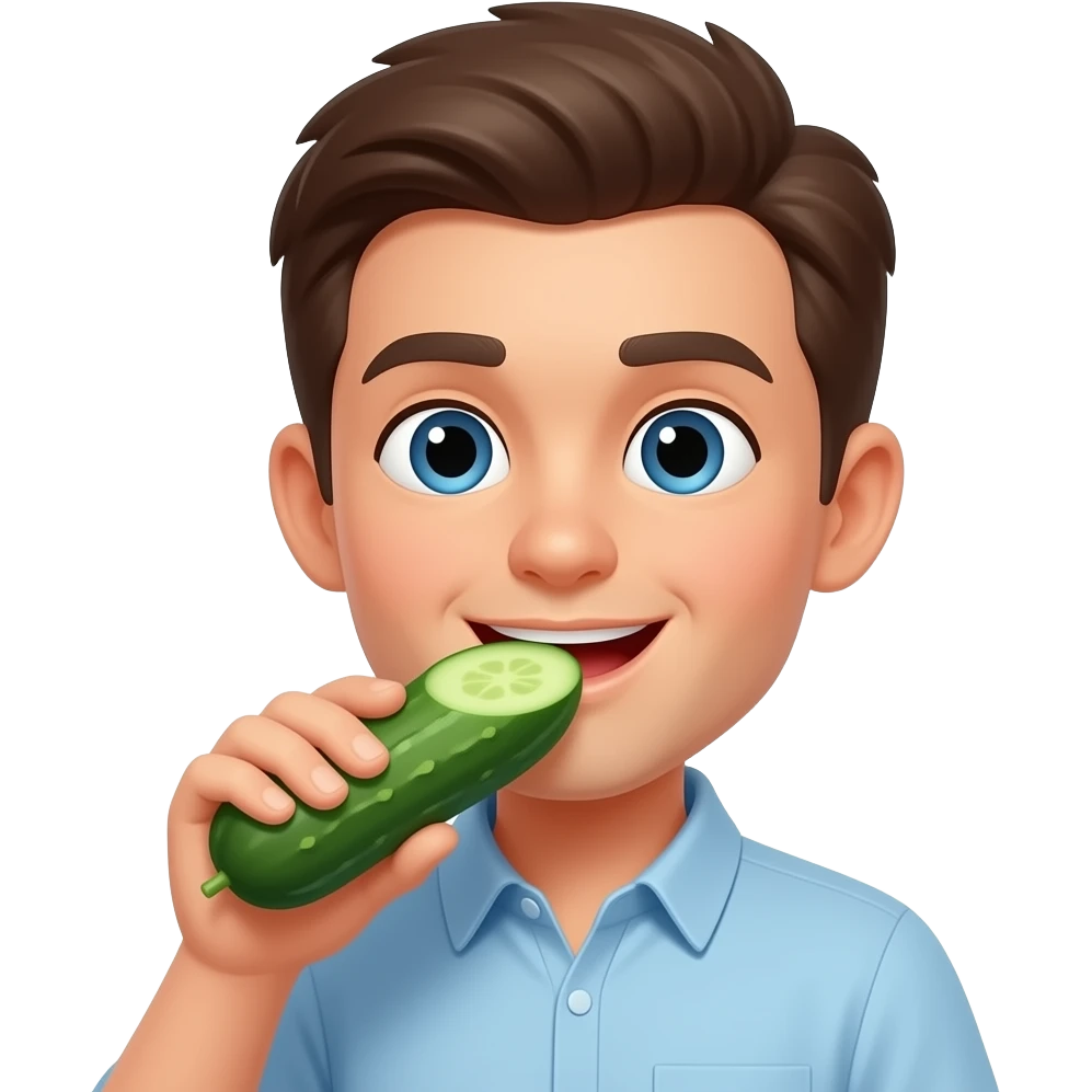 eating cucember emoji
