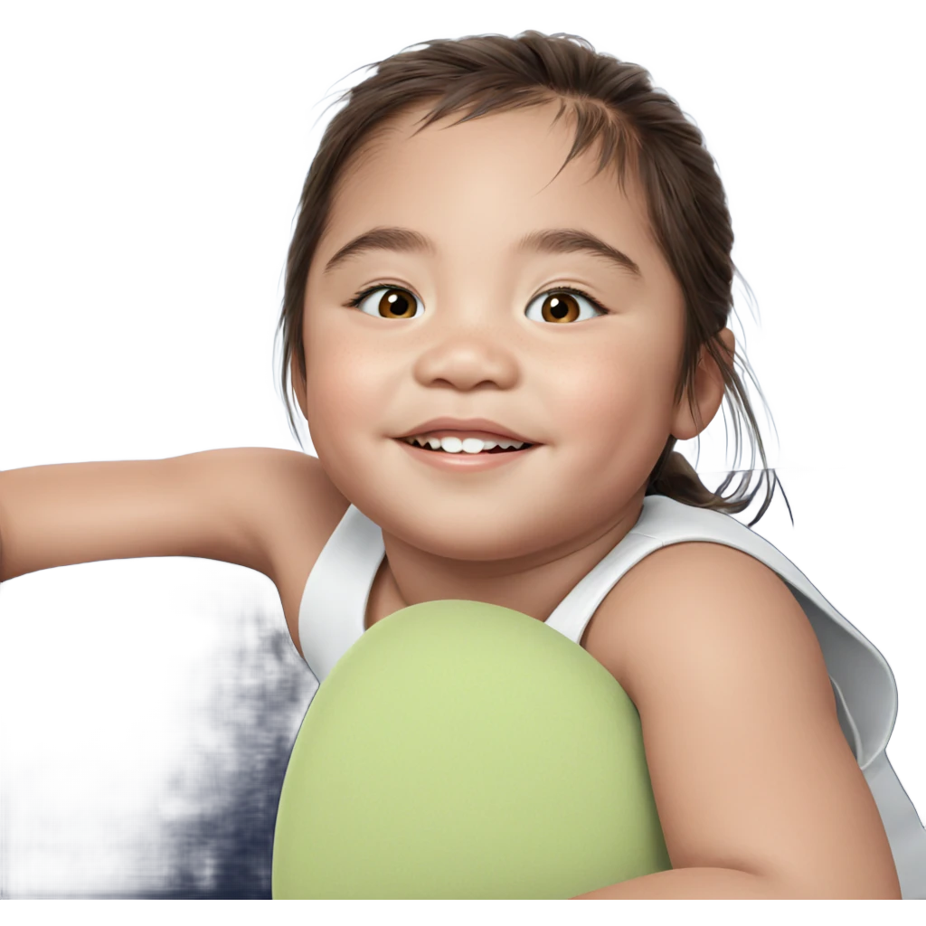 realistic portrait of brown-haired girl emoji