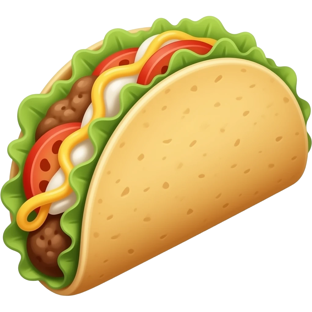 soft-shell fish taco with fish no sauces emoji
