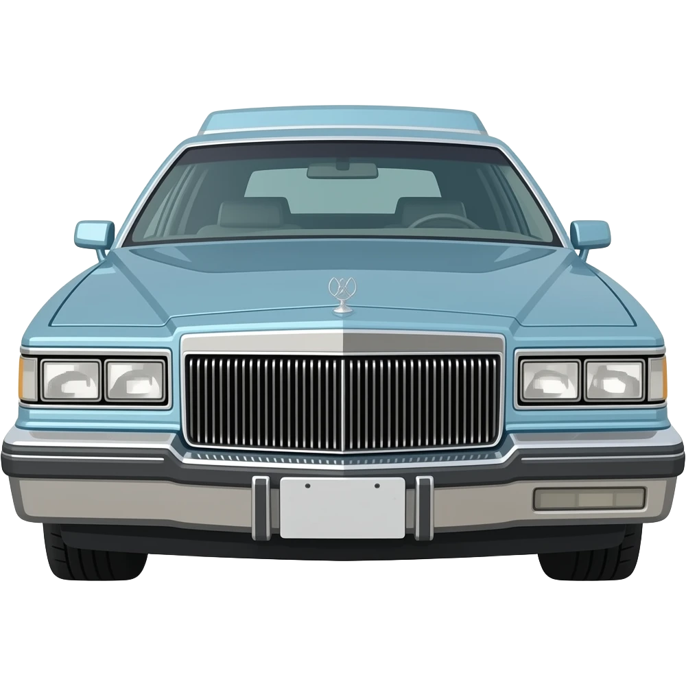 1991 Cadillac brougham hearse in the shade light sapphire emoji