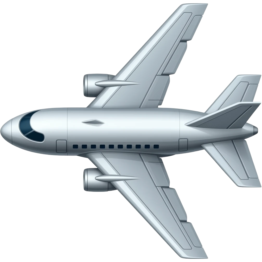 flugzeug higtech von der seite emoji