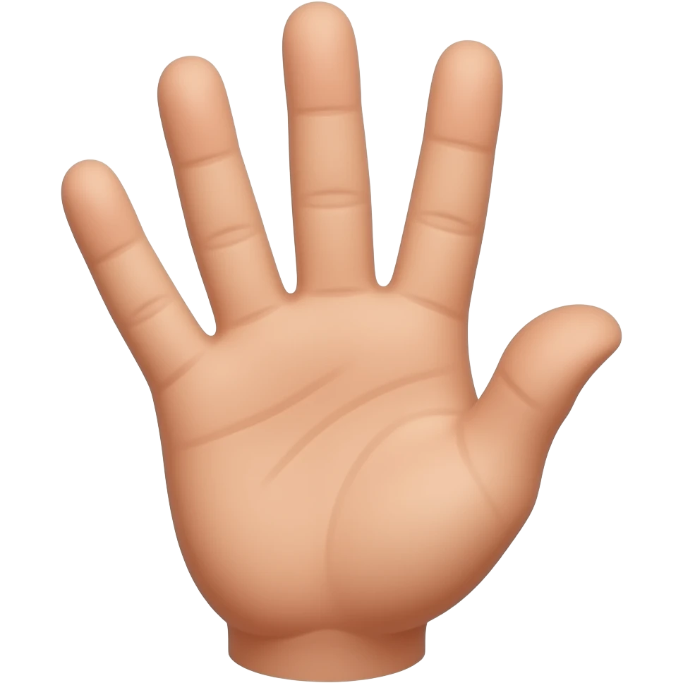 3 doigts de levés, le pouce,  l'index et le majeur emoji