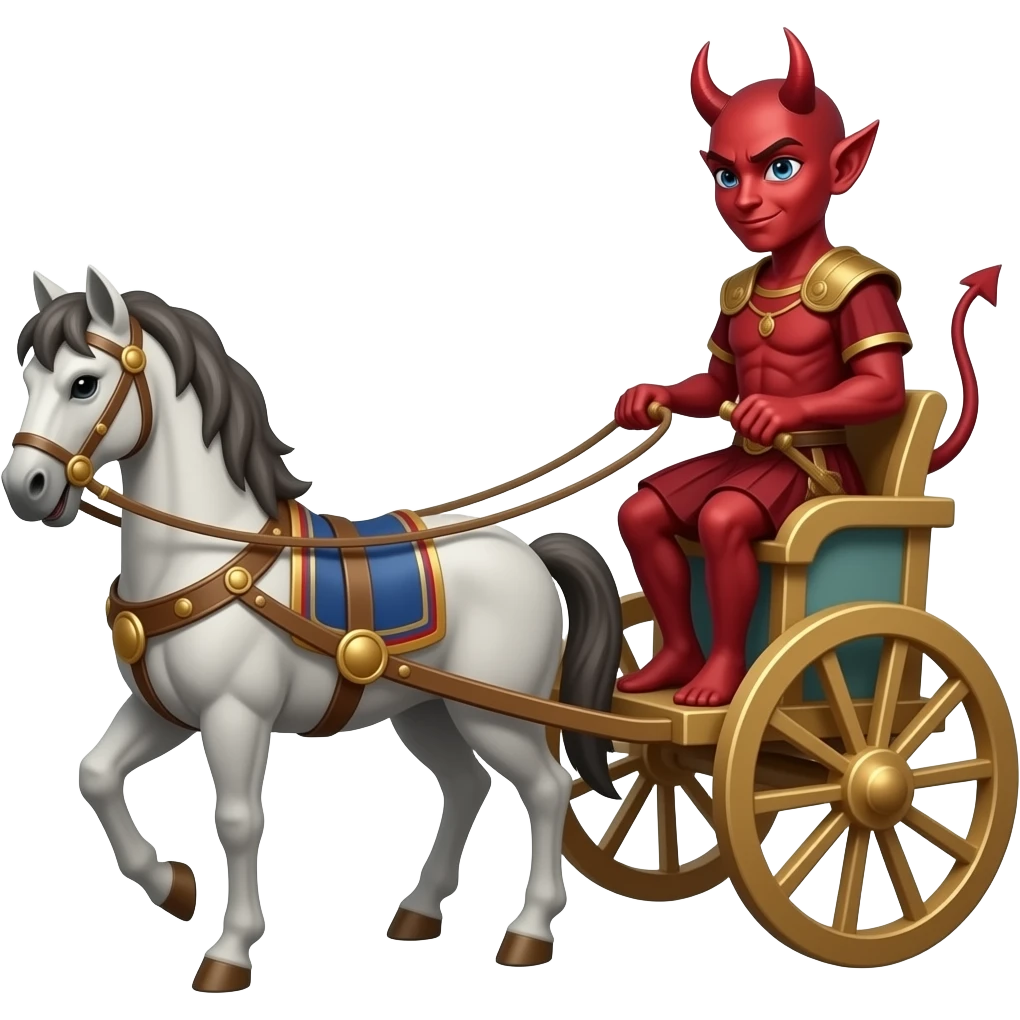 devil on a roman chariot emoji