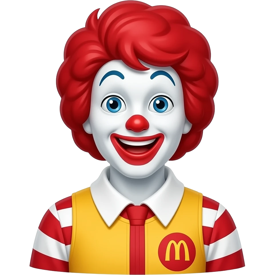 Ronald McDonald from Fictional Characters emoji