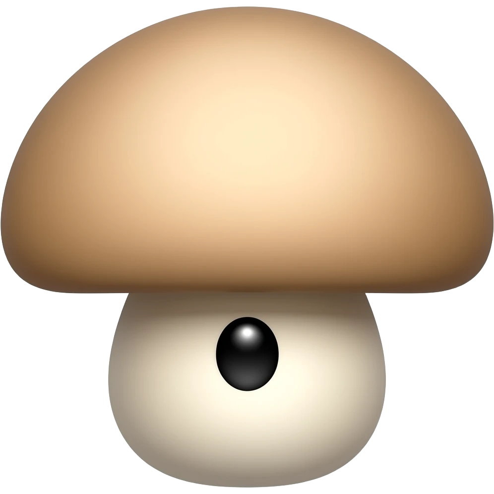 Mushroom with one single black eye emoji