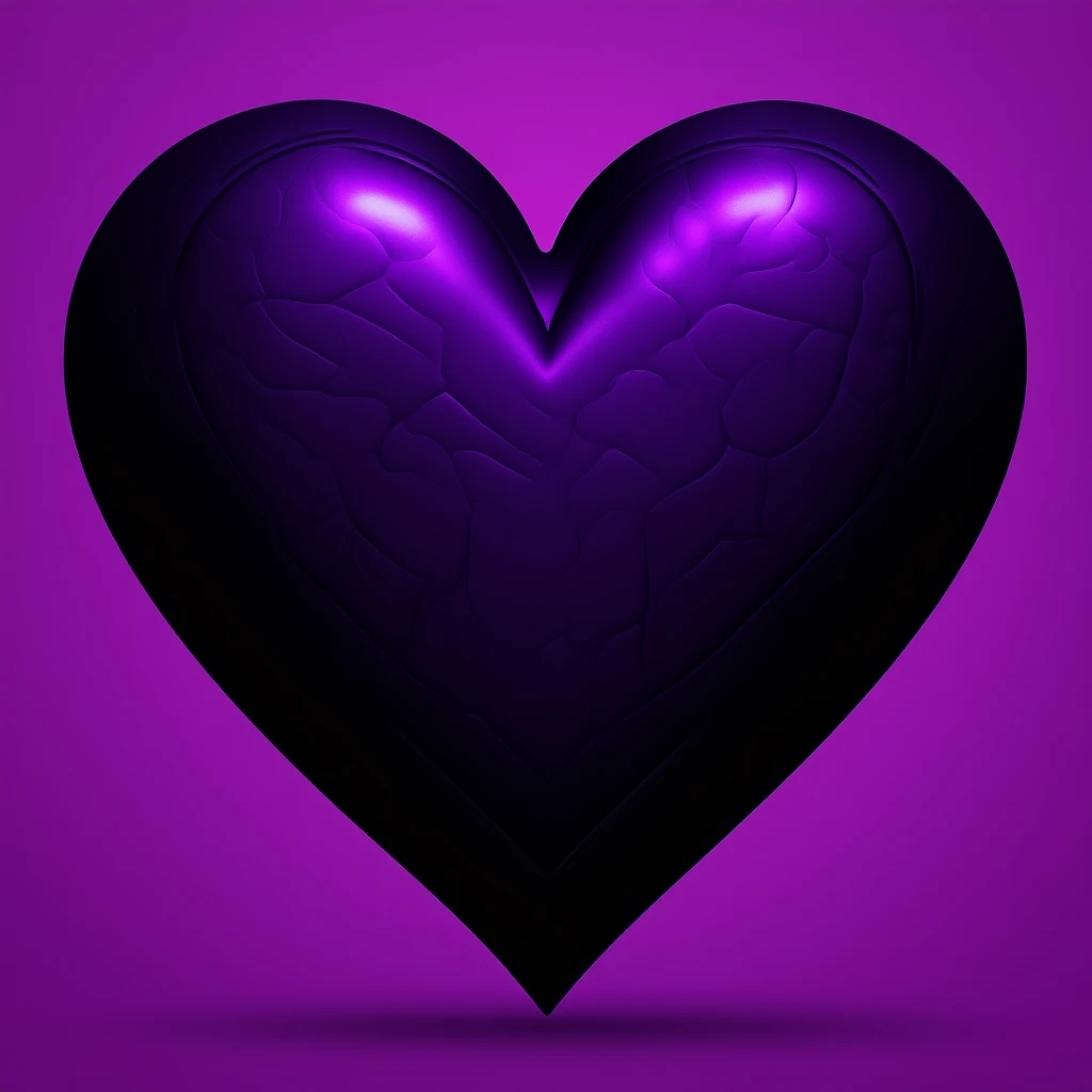 goth purple heart emoji