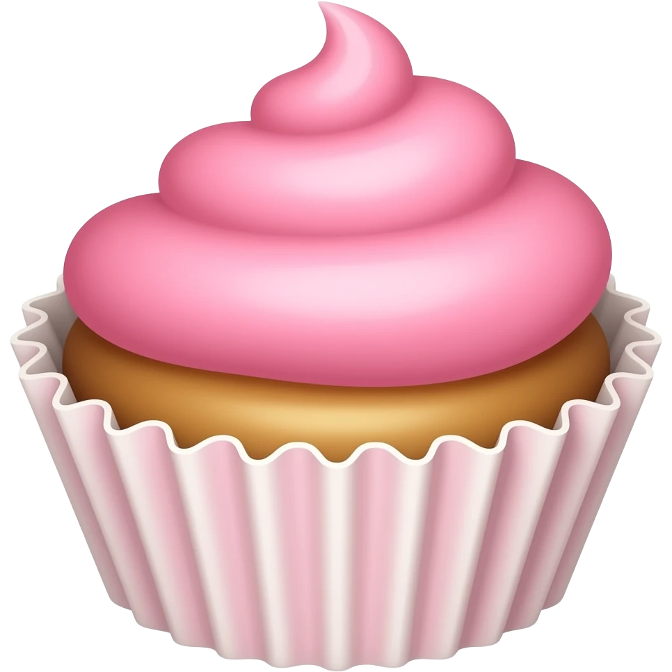 Cupcake with pink icing emoji