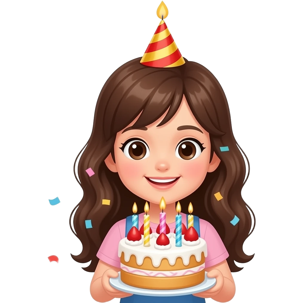 Mix all these emojis together 🎉🎂 and write above it birthday girl emoji