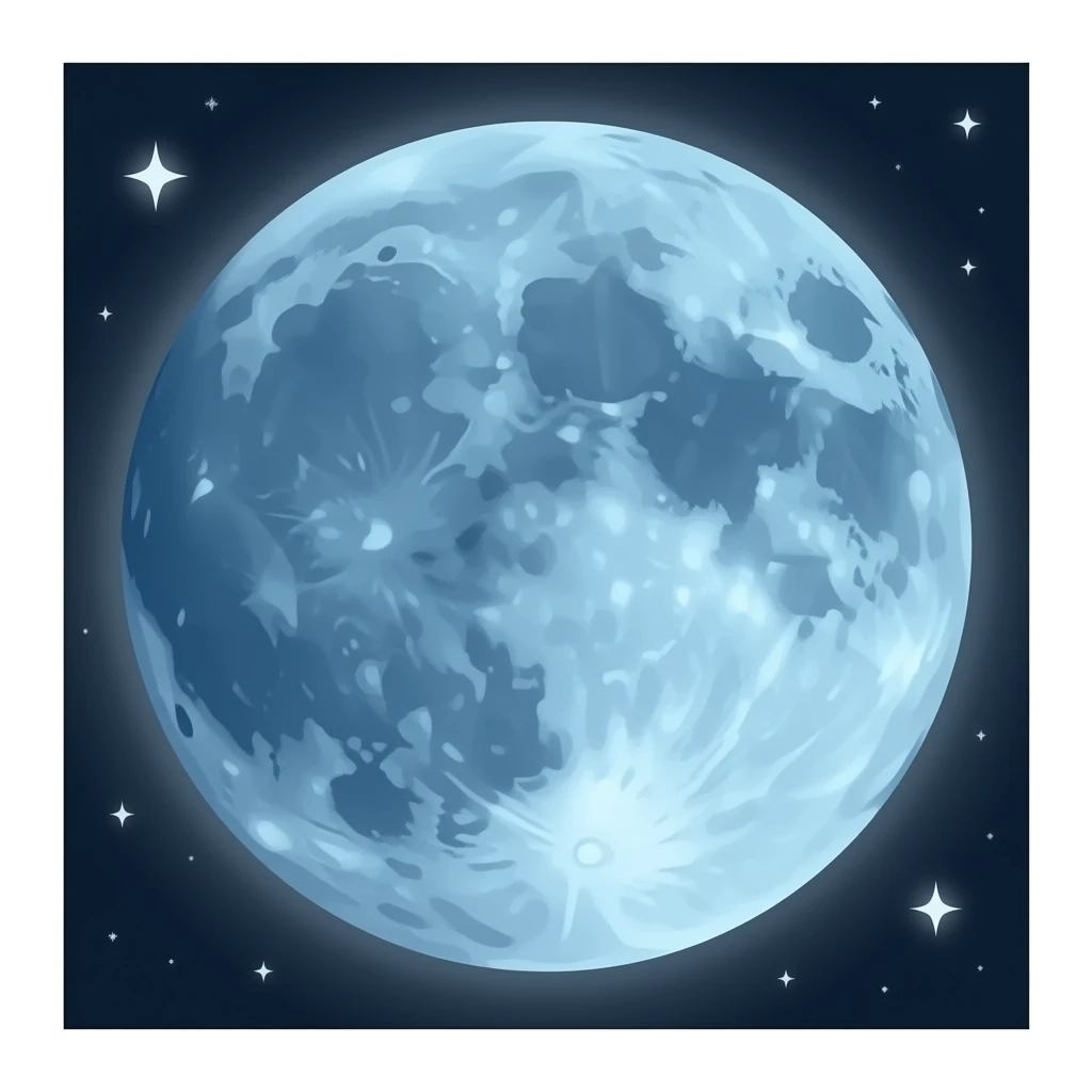 Moon with stars emoji