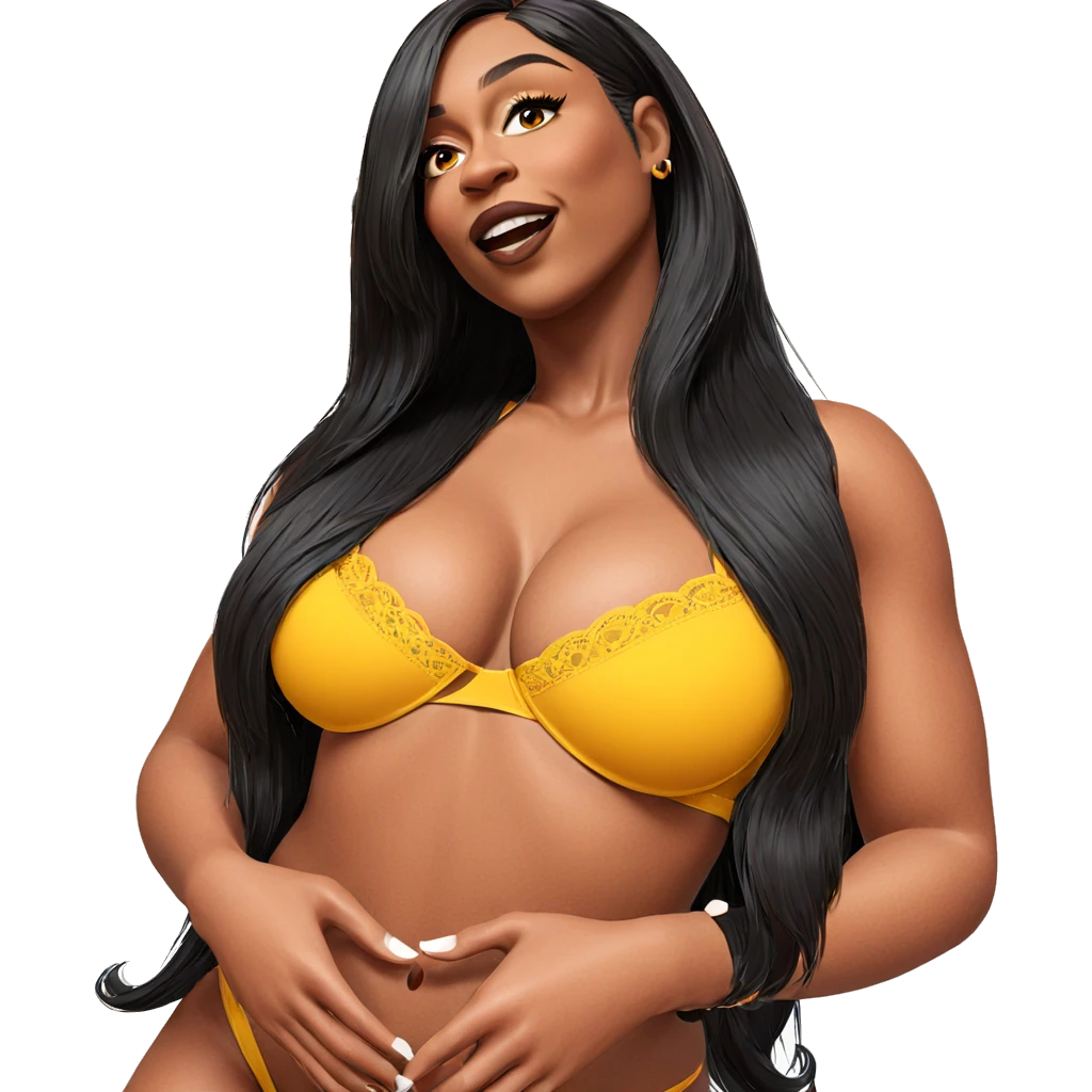 dark beauty in lingerie emoji