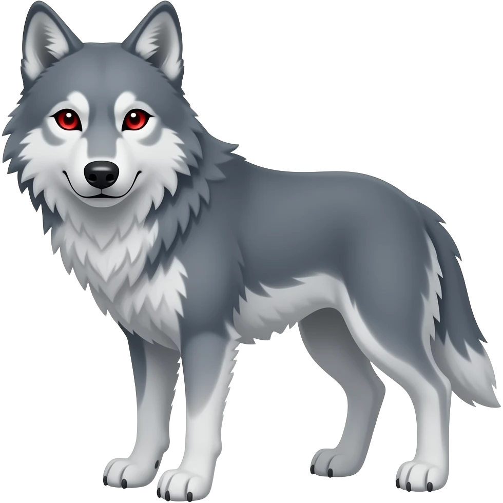 wolf with red eyes emoji