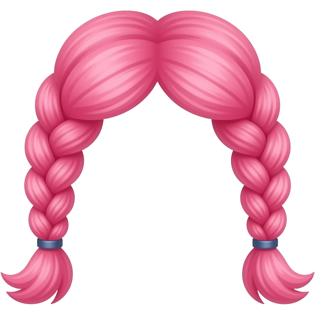 Duas tranças rosa mas só as tranças não quero um boneco e não quero com a forma de uma cabeça emoji