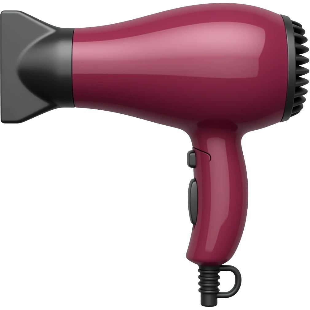 secador de cabelo bordô emoji