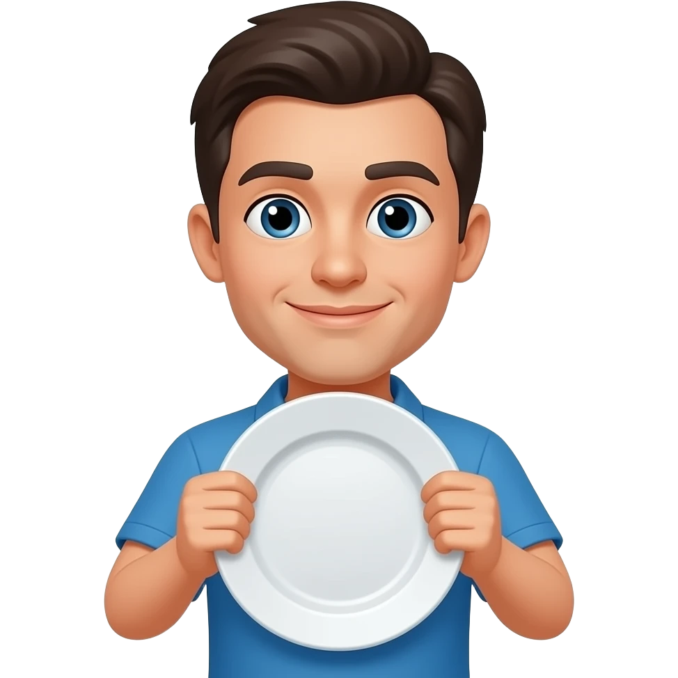 add a plate behind it emoji