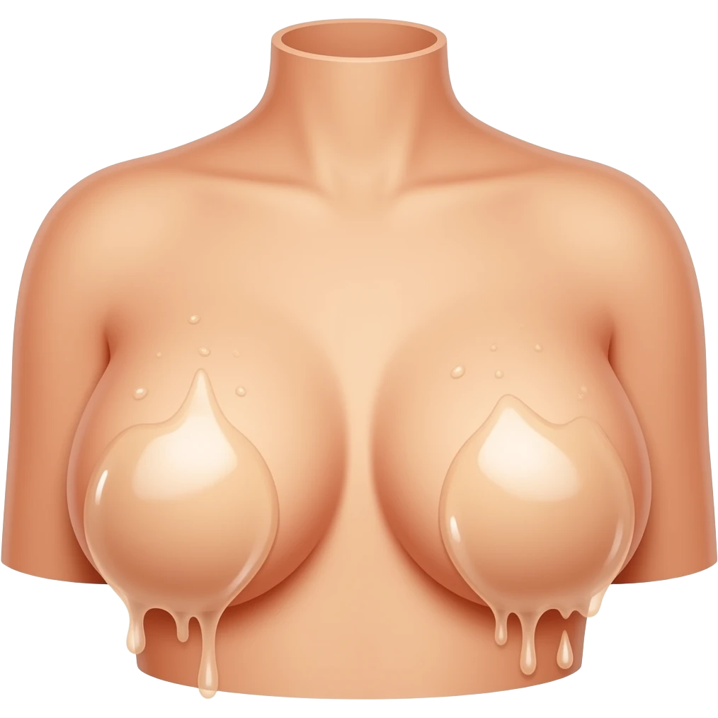 Emoji breast covered in cum emoji