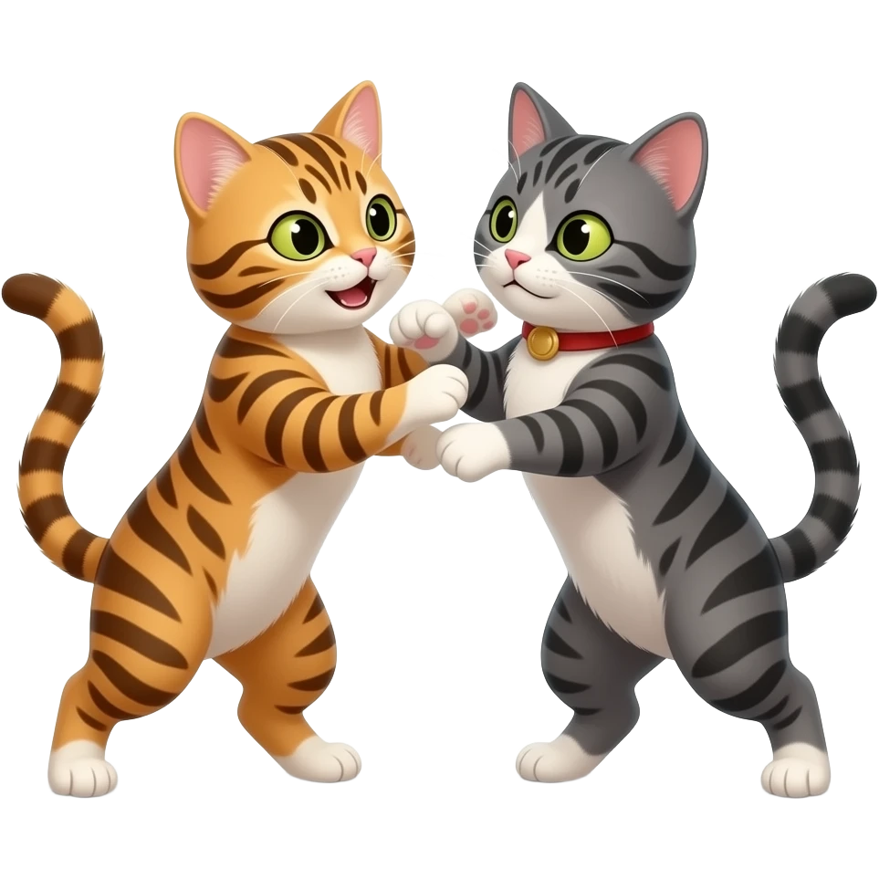 Fighting two cats named Asma vs shabana emoji