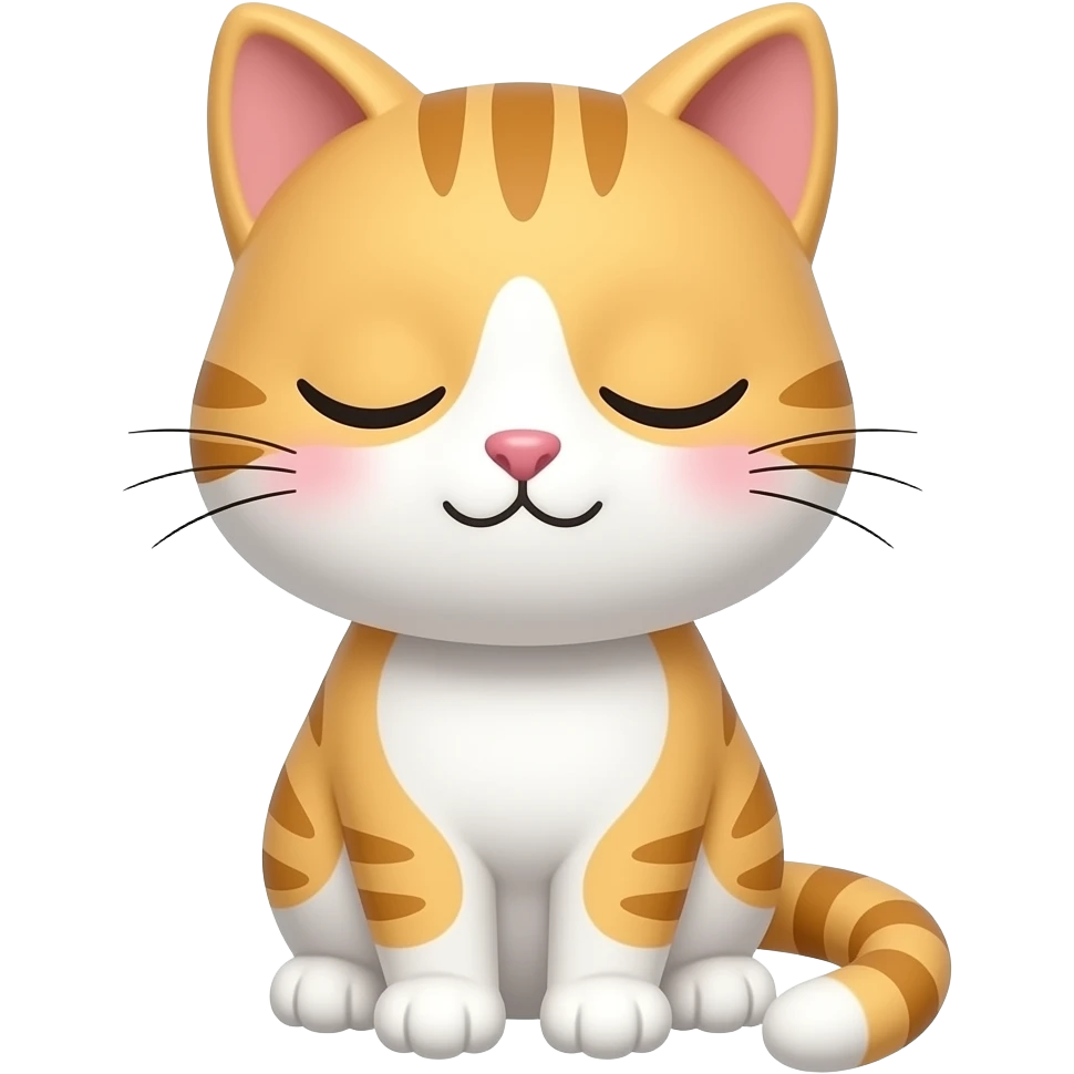 cute cartoon sleepy cat emoji