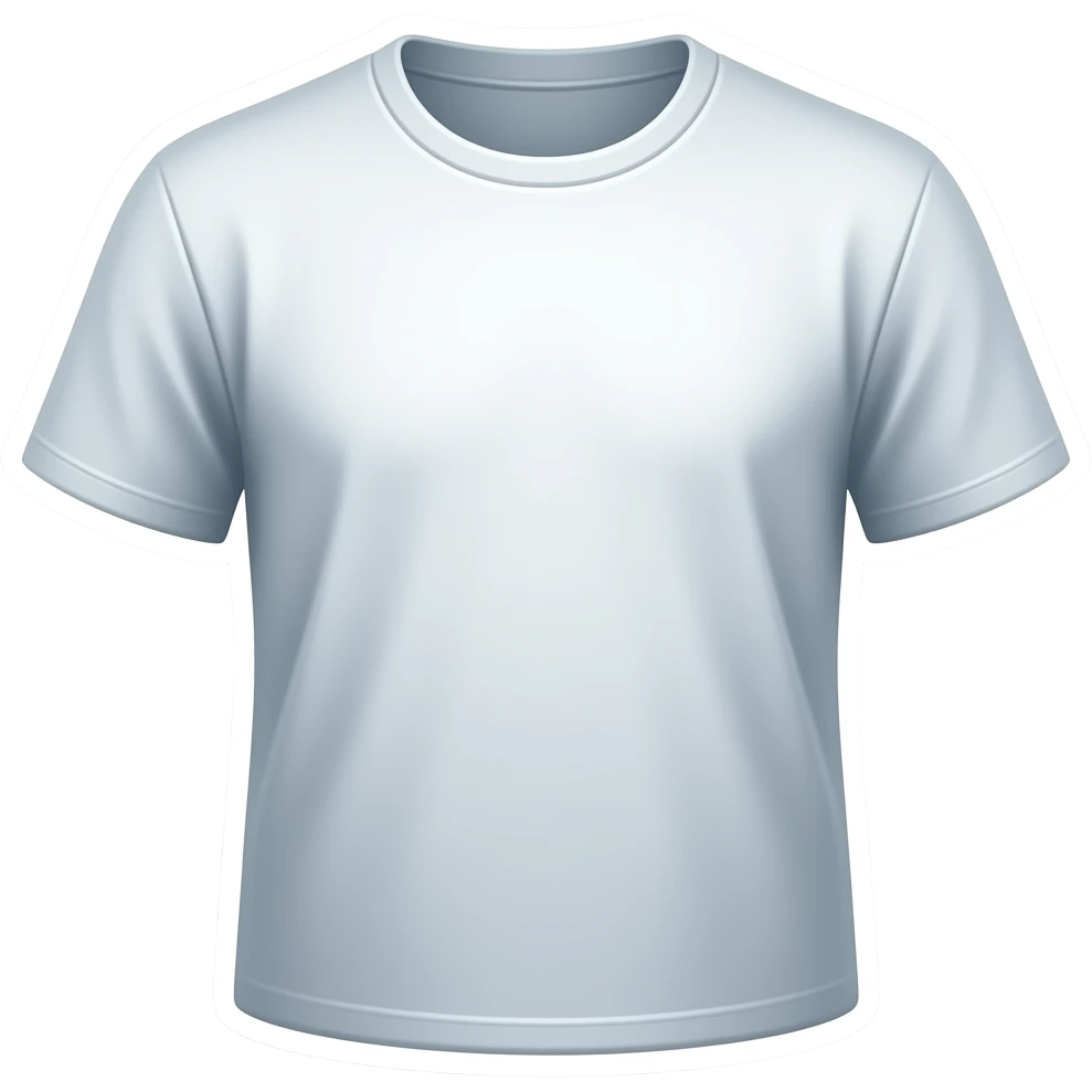 t-shirt emoji, thick black outline, simple cartoon, sticker emoji