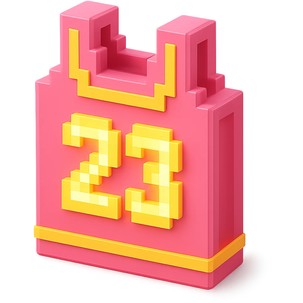 розовая баскетбольная майка со светящейся надписью "23", no background emoji