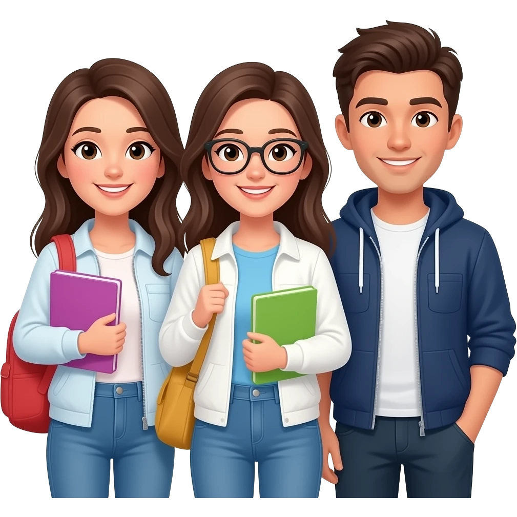 3인 구성 대학생 팀 emoji