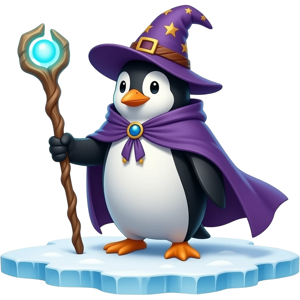 Penguin Wizard emoji