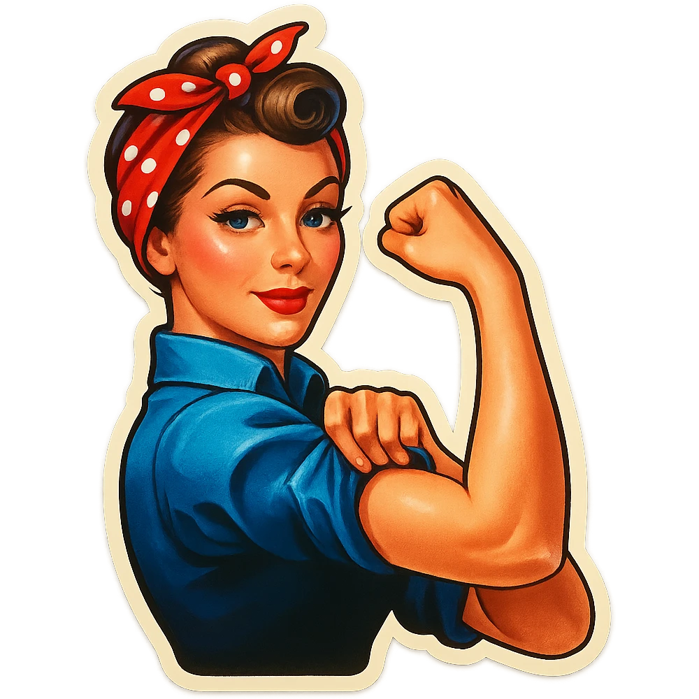 pinup model années 50 bande le bras emoji