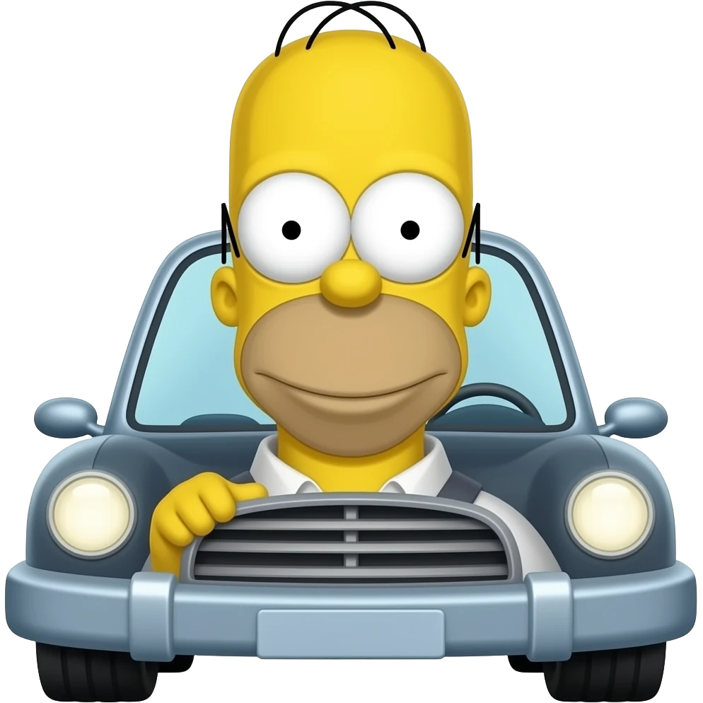 driving homer emoji