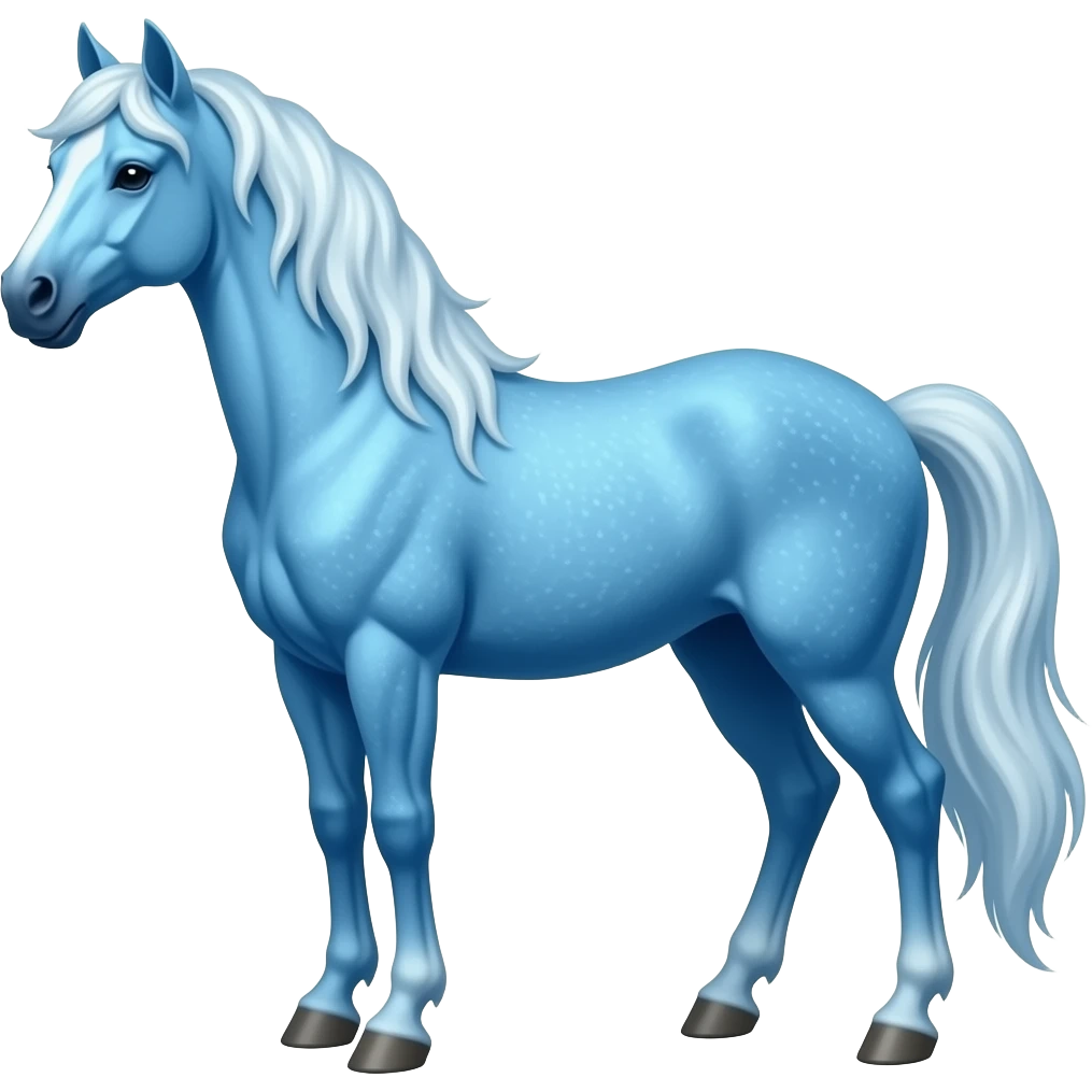 magical horse in blue color emoji