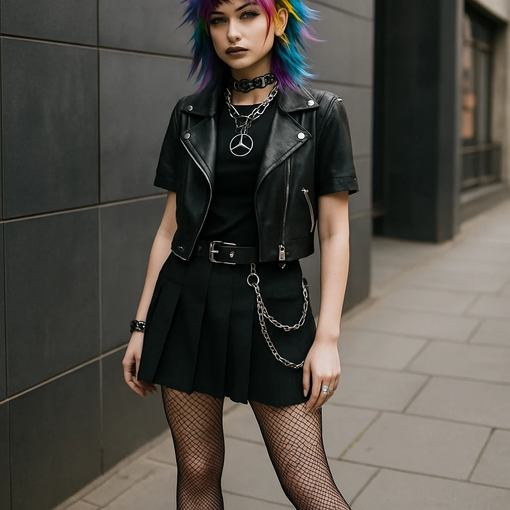 alt girl, modern alternative style, bold look, creative hairstyle emoji