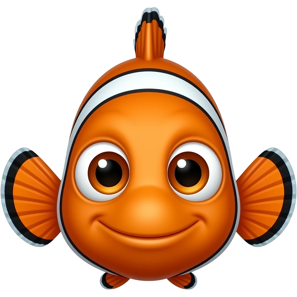 crea un emoji de nemo la pelicula de frente emoji