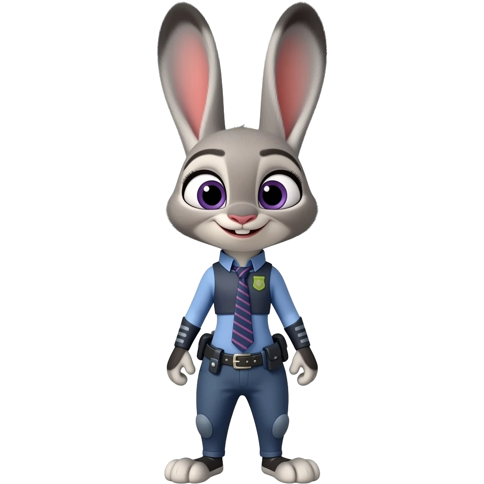 grey bunny like zootopia emoji