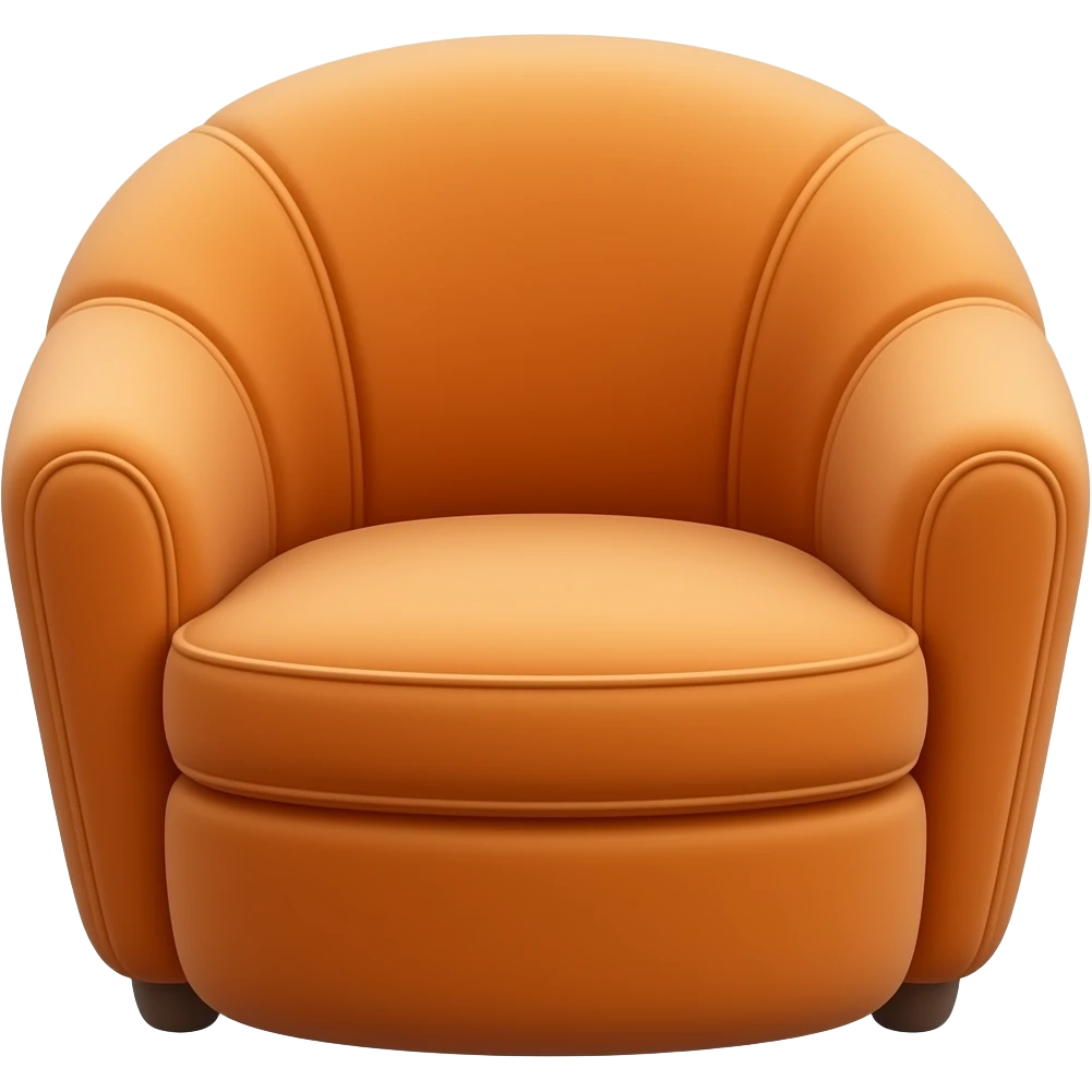 orange velvet round armchair emoji
