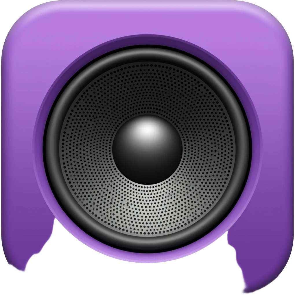 purple speaker emoji