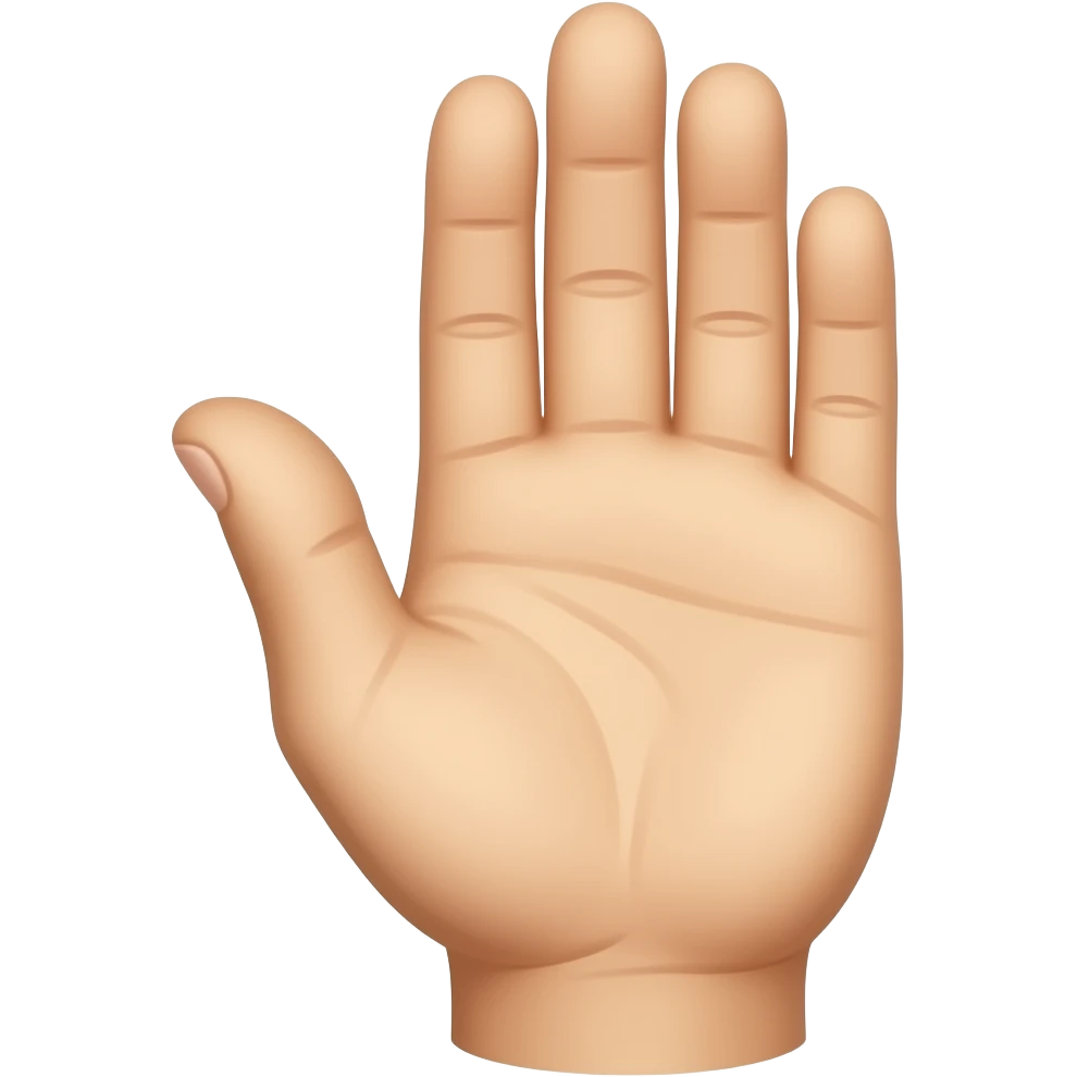 hand upside down under chin emoji