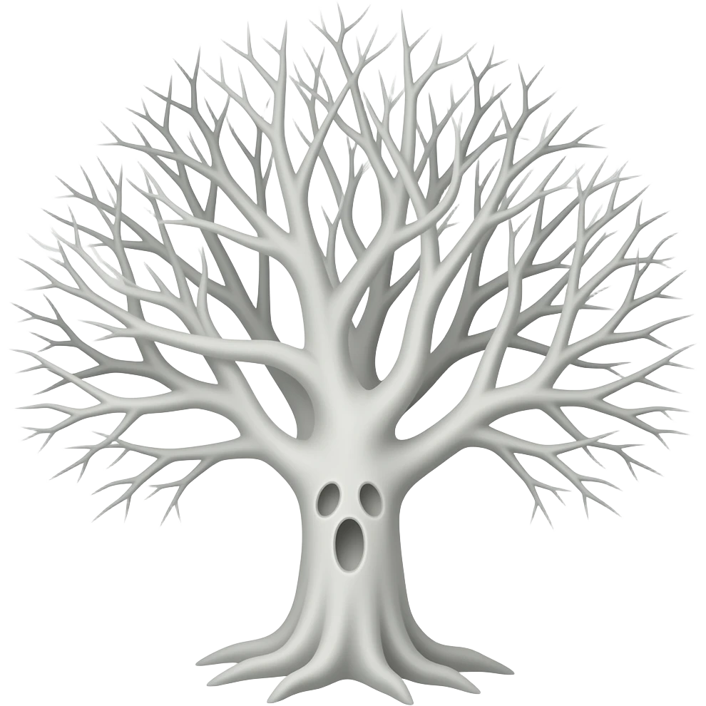 cinematic - white bare haunted tree emoji