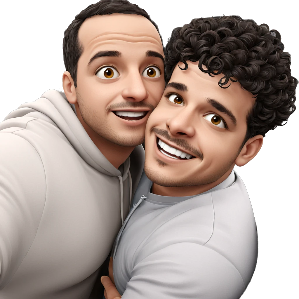 cheek to cheek selfie moment emoji