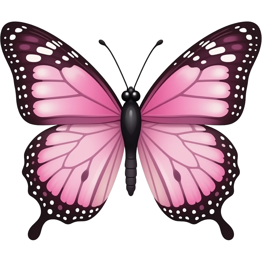 Butterfly pink looks real like a real emoji emoji