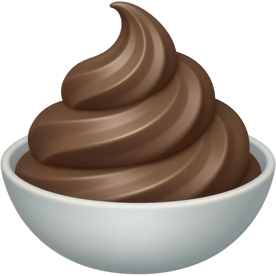 Chocolate ice cream emoji