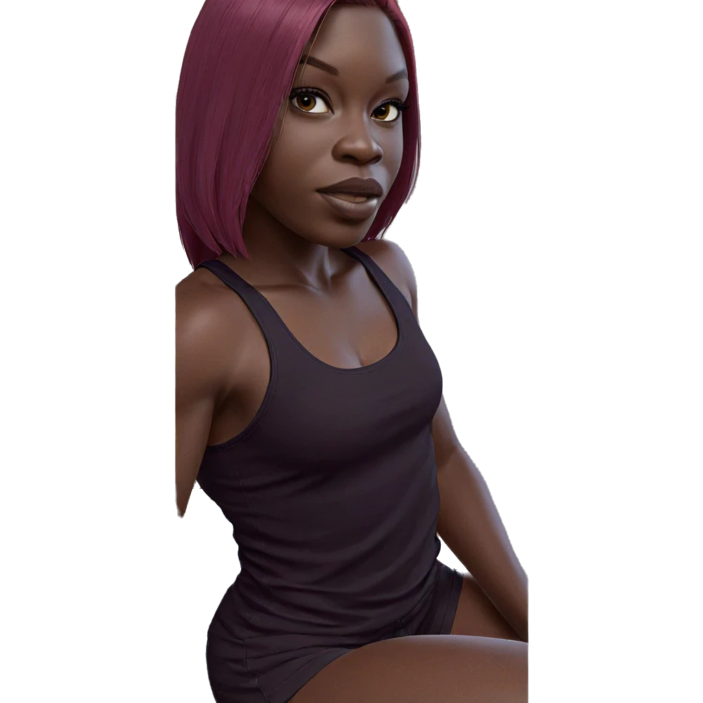 realistic girl in tank top emoji