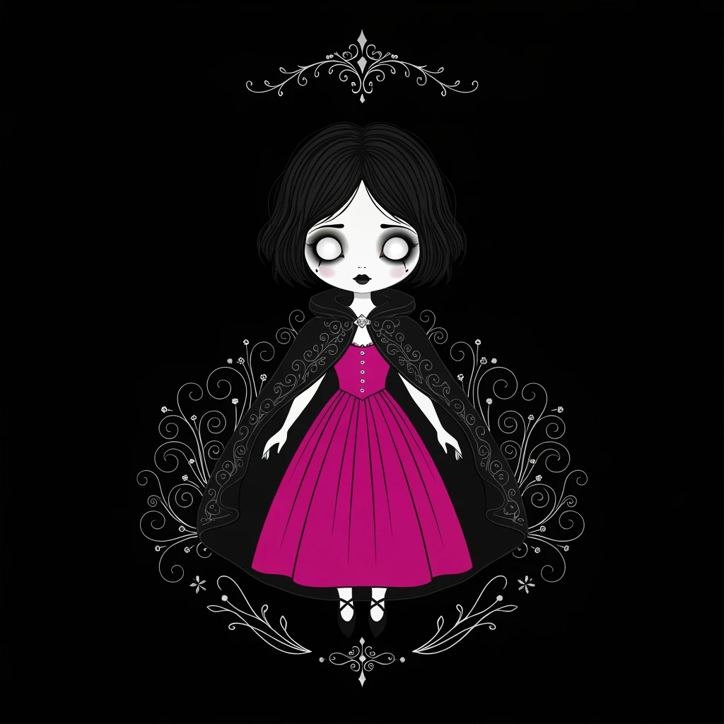 goth banner, cute, expressive, minimal, no text, variation 2 emoji