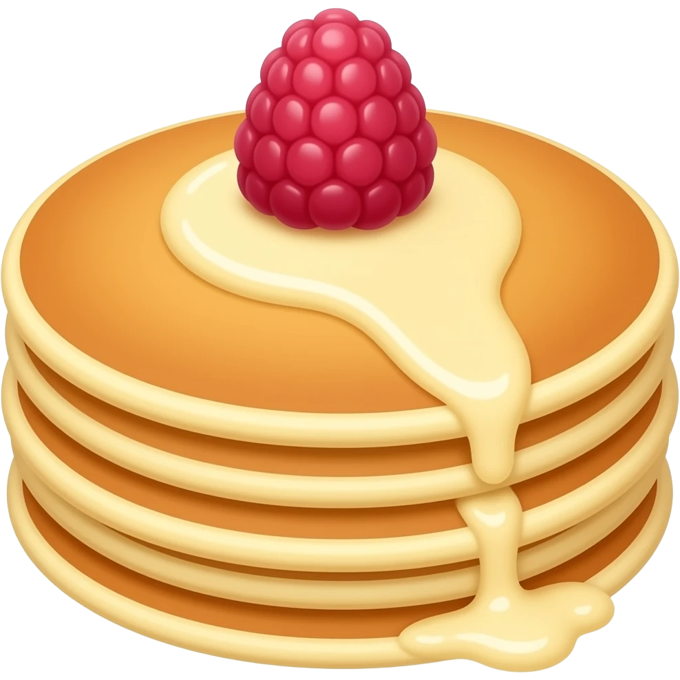 pancake with raspberry emoji