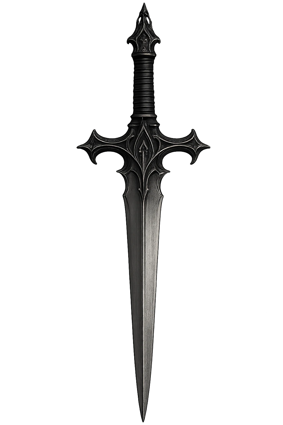goth object, silver dagger with black handle emoji