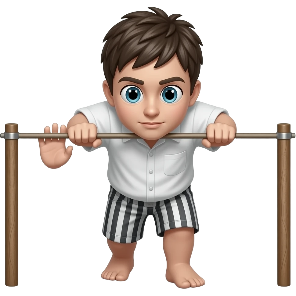 A limbo dancer under the limbo stick emoji