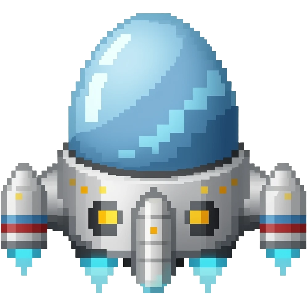 un emoji nave espacial pixel emoji