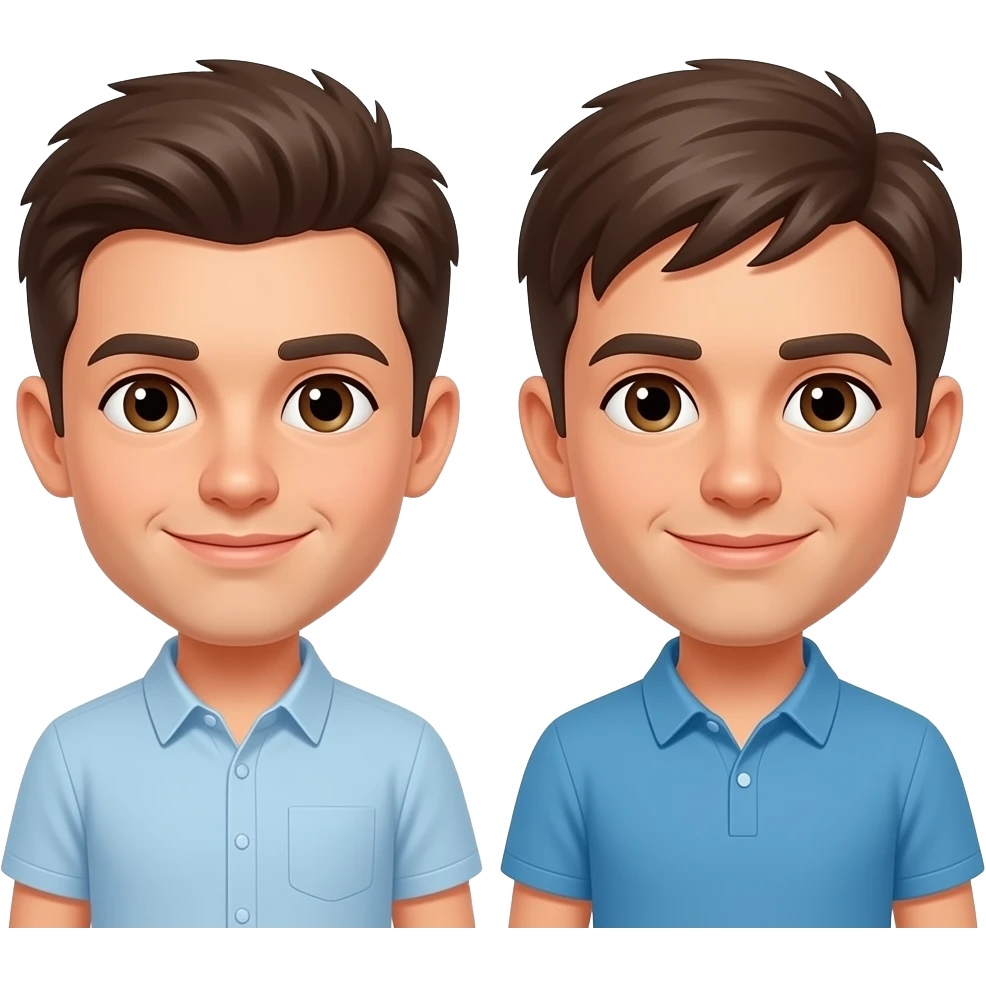 Erstelle ein Emoji von zwei männlichen unterschiedlich alten Brüdern emoji