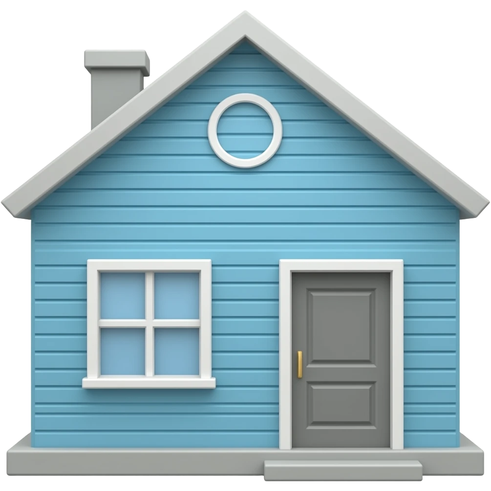 a House Emoji in blue grey emoji