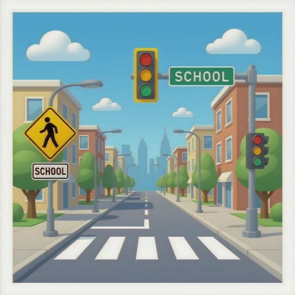 SCHOOL CROSSING emoji